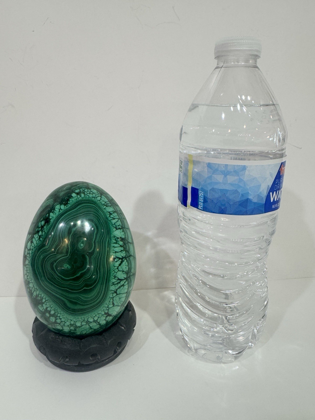 Gorgeous Large Polished Malachite Egg Vivid Banding 2 Lbs 11 Oz. 4.25” X 3”