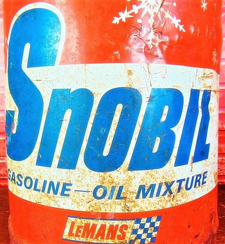 Vintage Snobil LeMans Gas Oil Mixture 6 Gal Can Tin Service Station/Garage/Shop