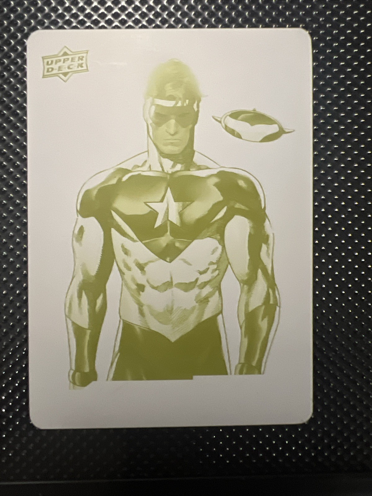 Booster Gold 1/1 Hologram Printing Plate Yellow 2024-25 UD DC Annual