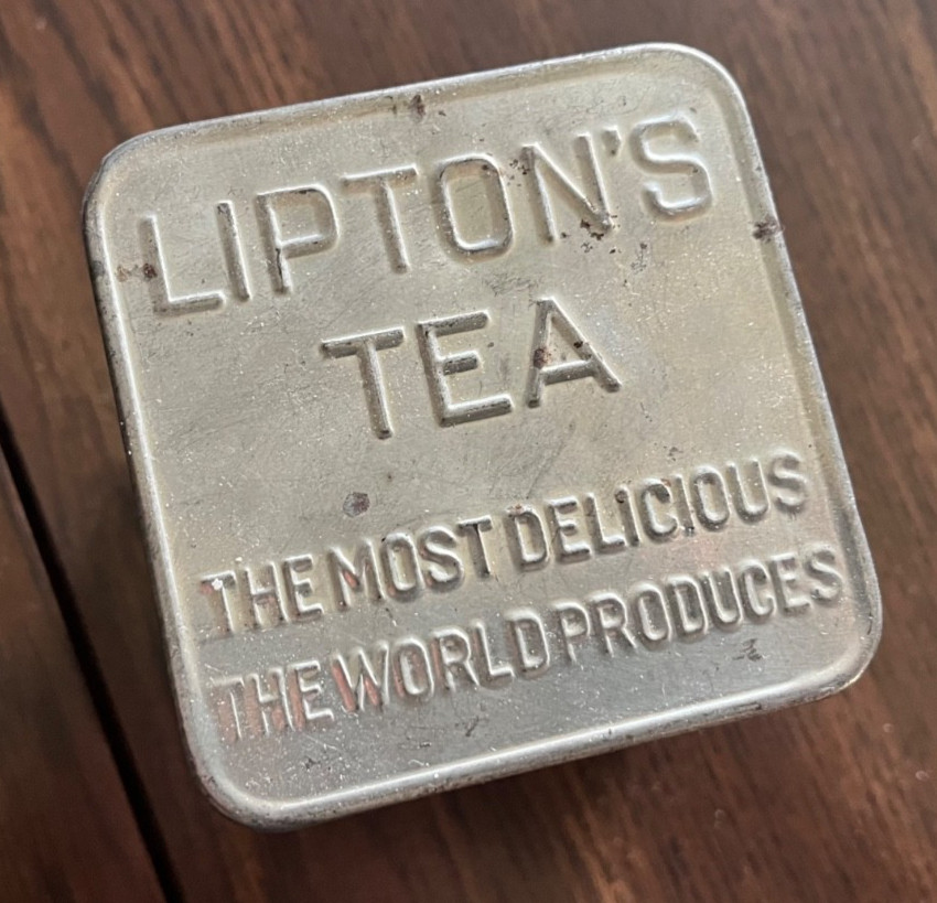 Vintage Lipton Tea container empty tin