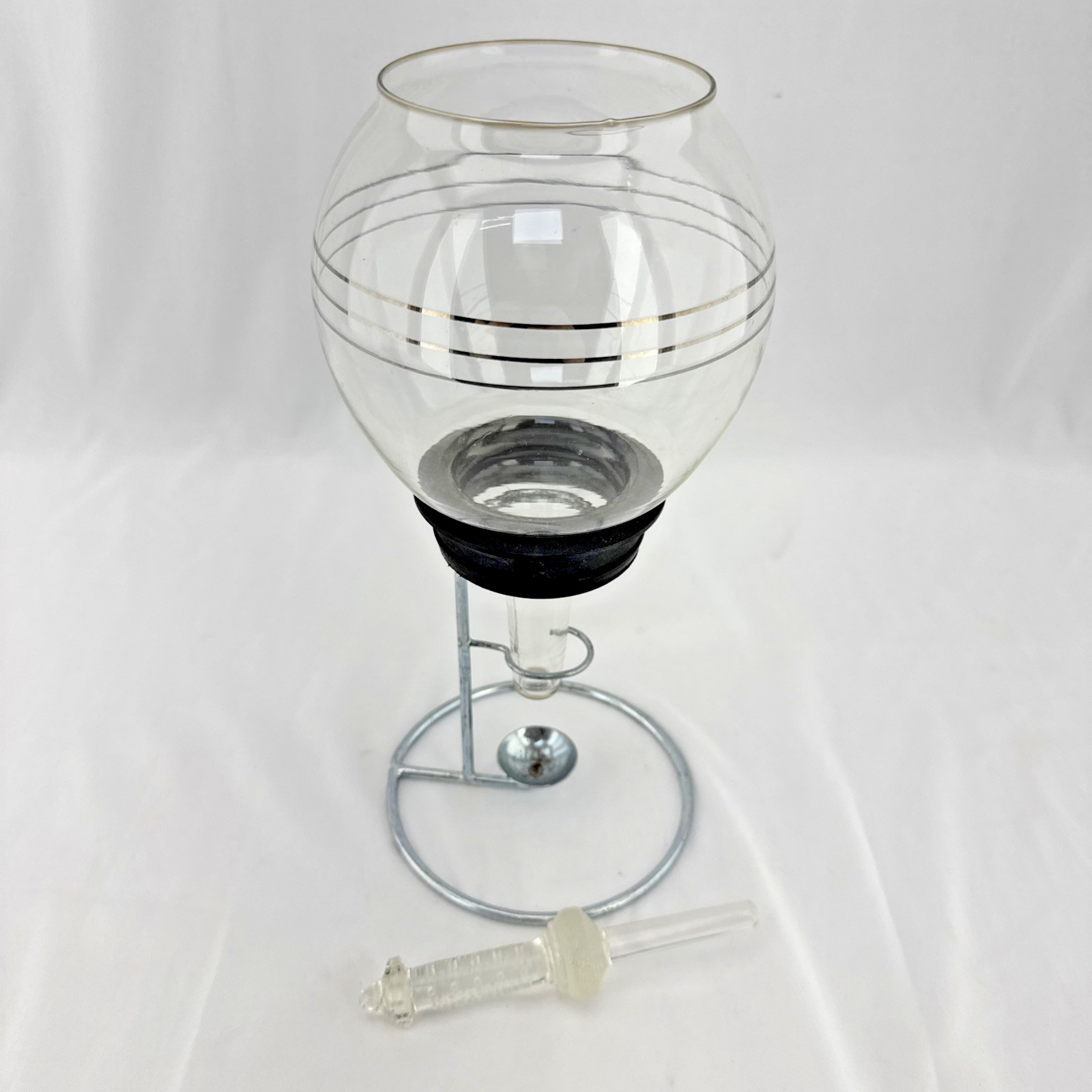 Top Chamber Bowl Vacuum Siphon Coffee Maker w Glass Filter Rod & Stand Cory ?