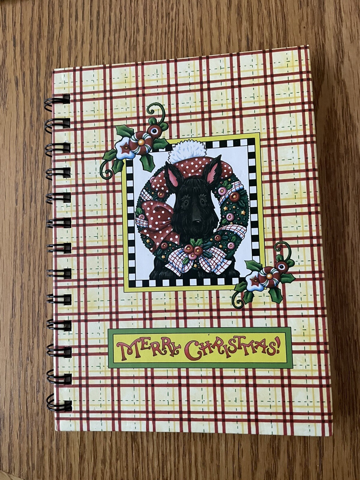 Mary Engelbreit 2010 Christmas Scottie Dog Spiral Notebook