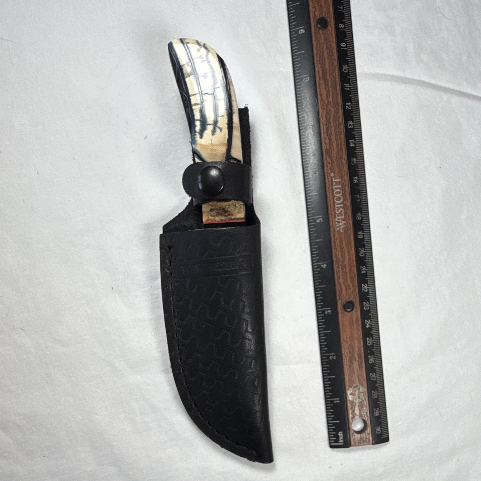 Vintage 1990 Winchester USA Model 670 Heritage Fixed Blade Knife w/ Sheath & Box