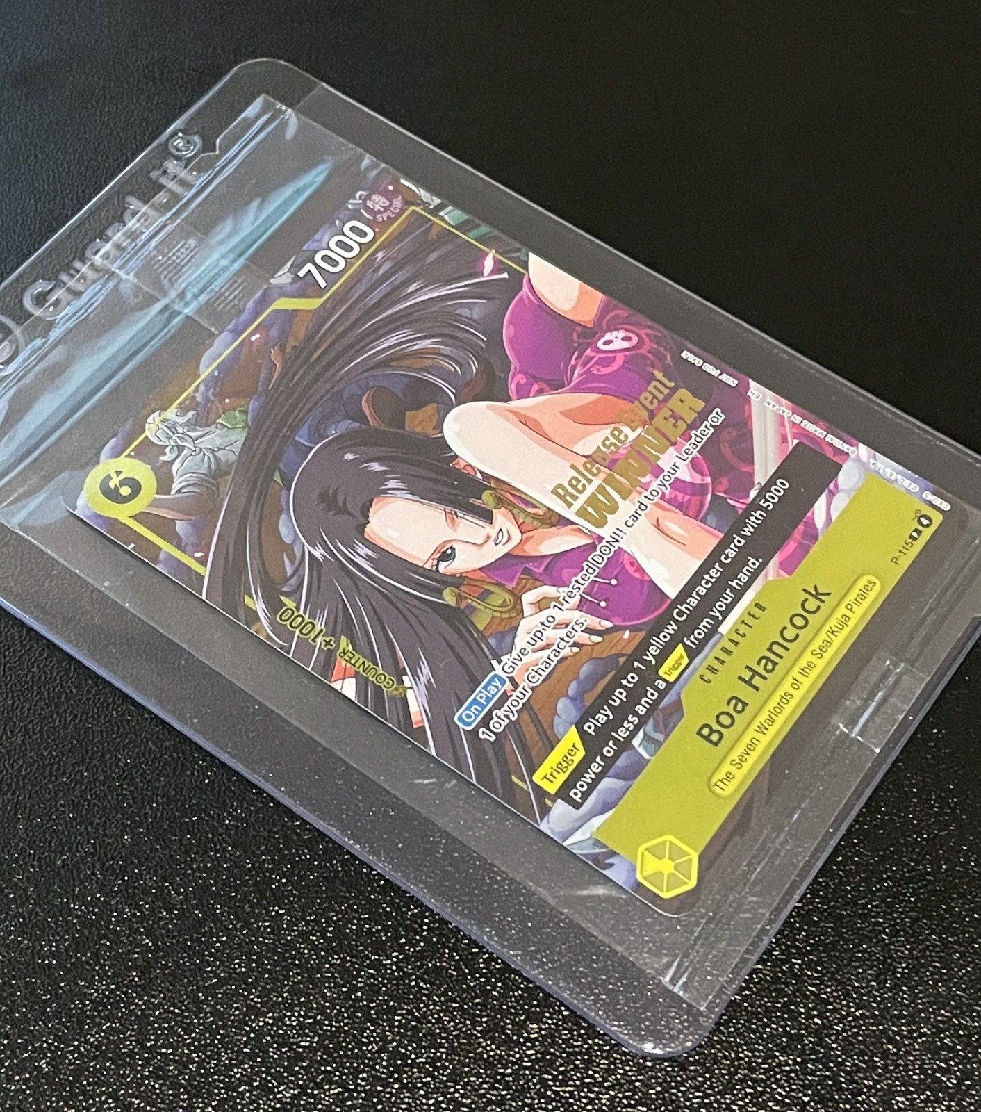 One Piece Boa Hancock Pre Release Event Winner P-115 Holo Stamp OP15 – MINT SEAL