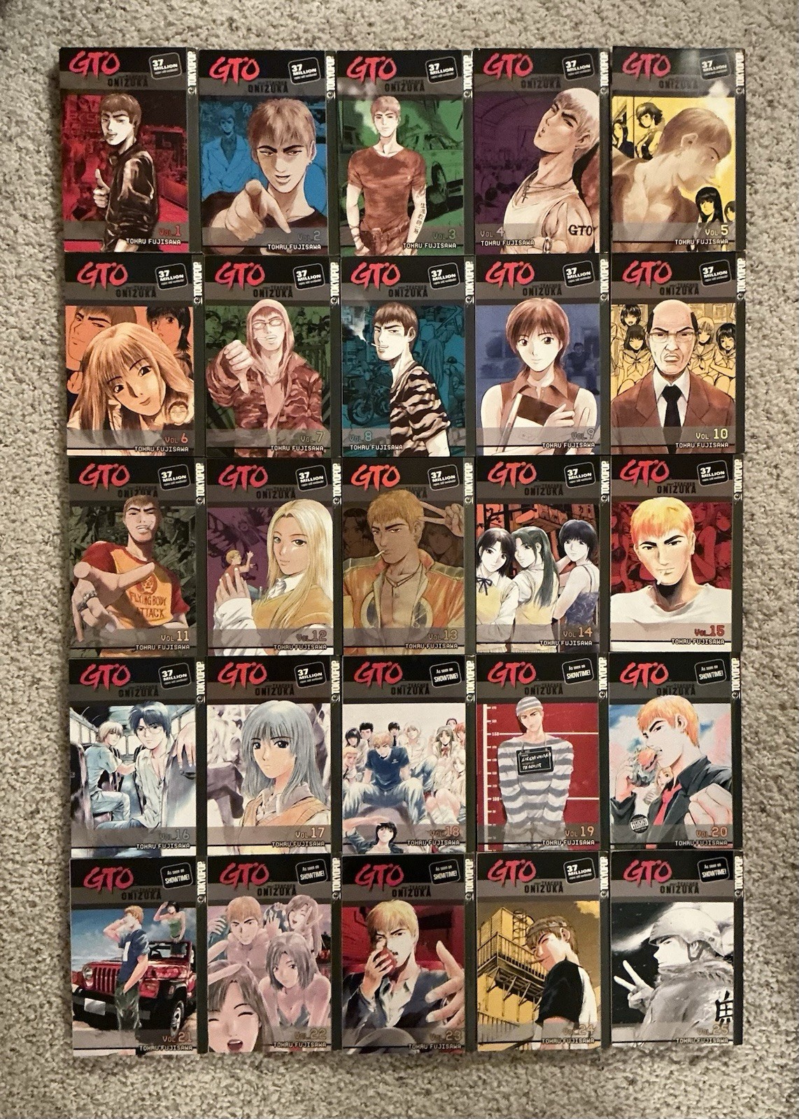 GTO Great Teacher Onizuka Manga Complete Set Vol 1-25 English Tokyopop Rare