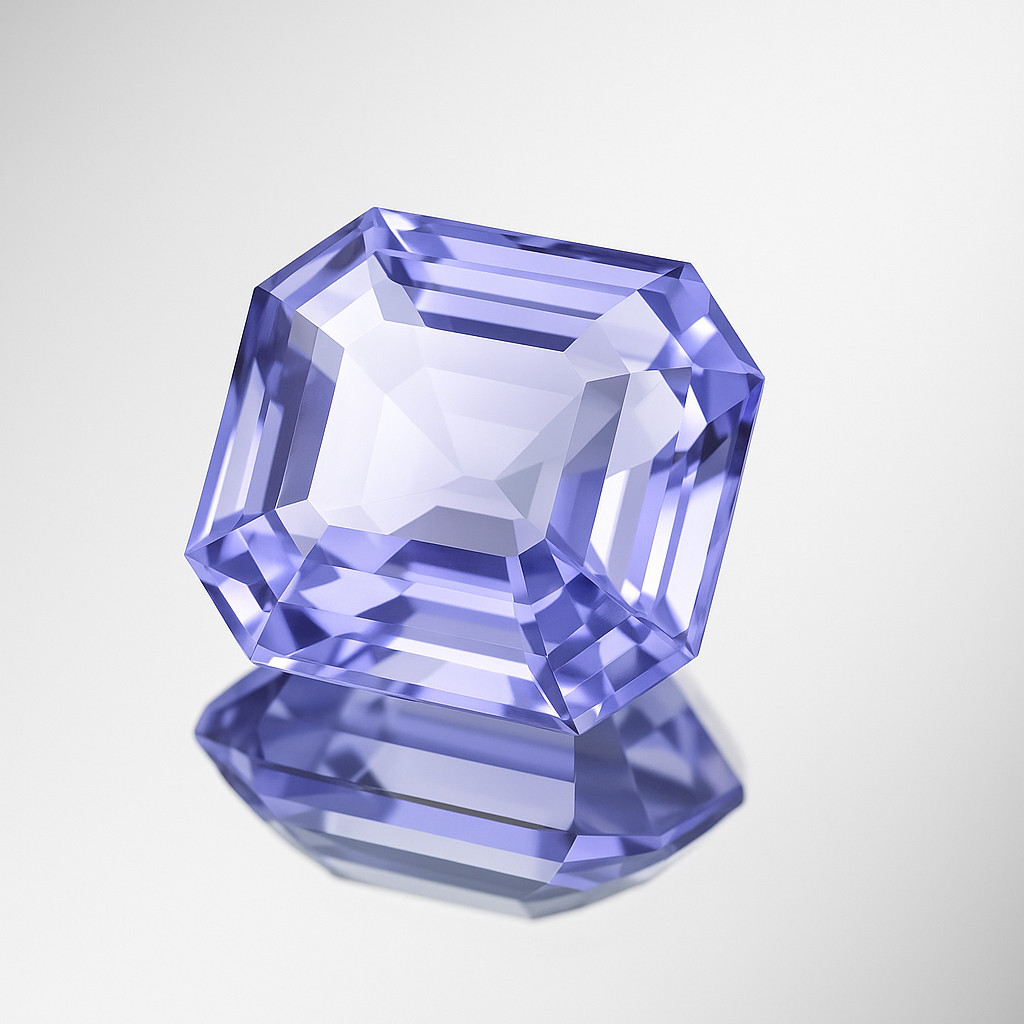 24.65 Ct Lavender Blue Sapphire Radiant Cut: Natural Unheated Gemstone