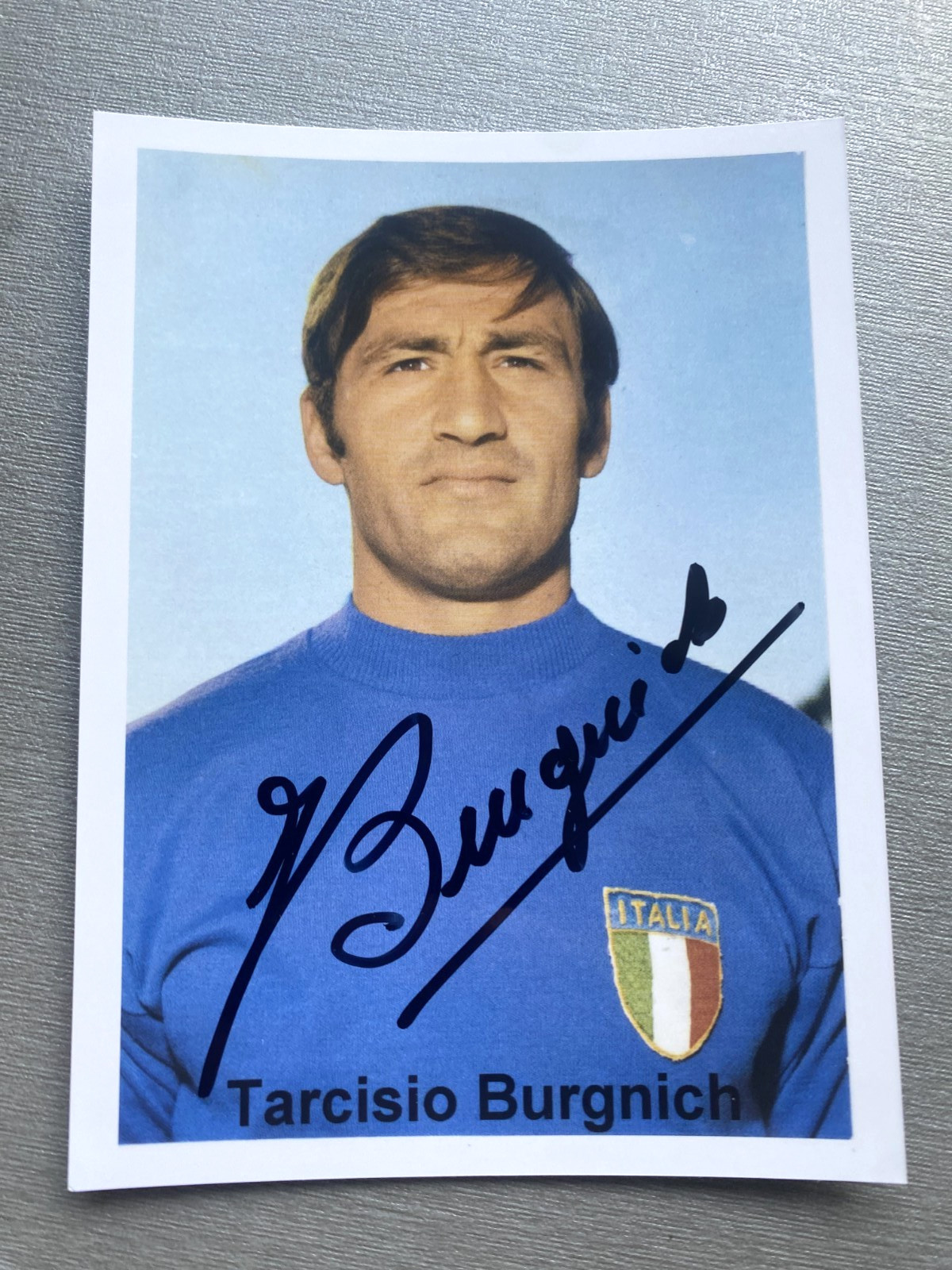 TARCISIO BURGNICH (†2021) European Champion 1968/World Cup 1970 signed photo 10×14 autograph