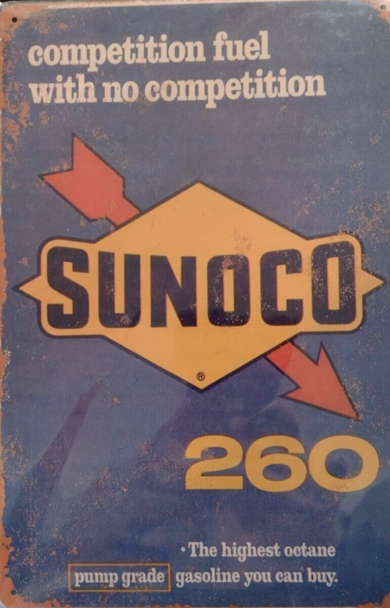Sunoco Iconic 260 Distressed Look 8×12 Aluminum Sign