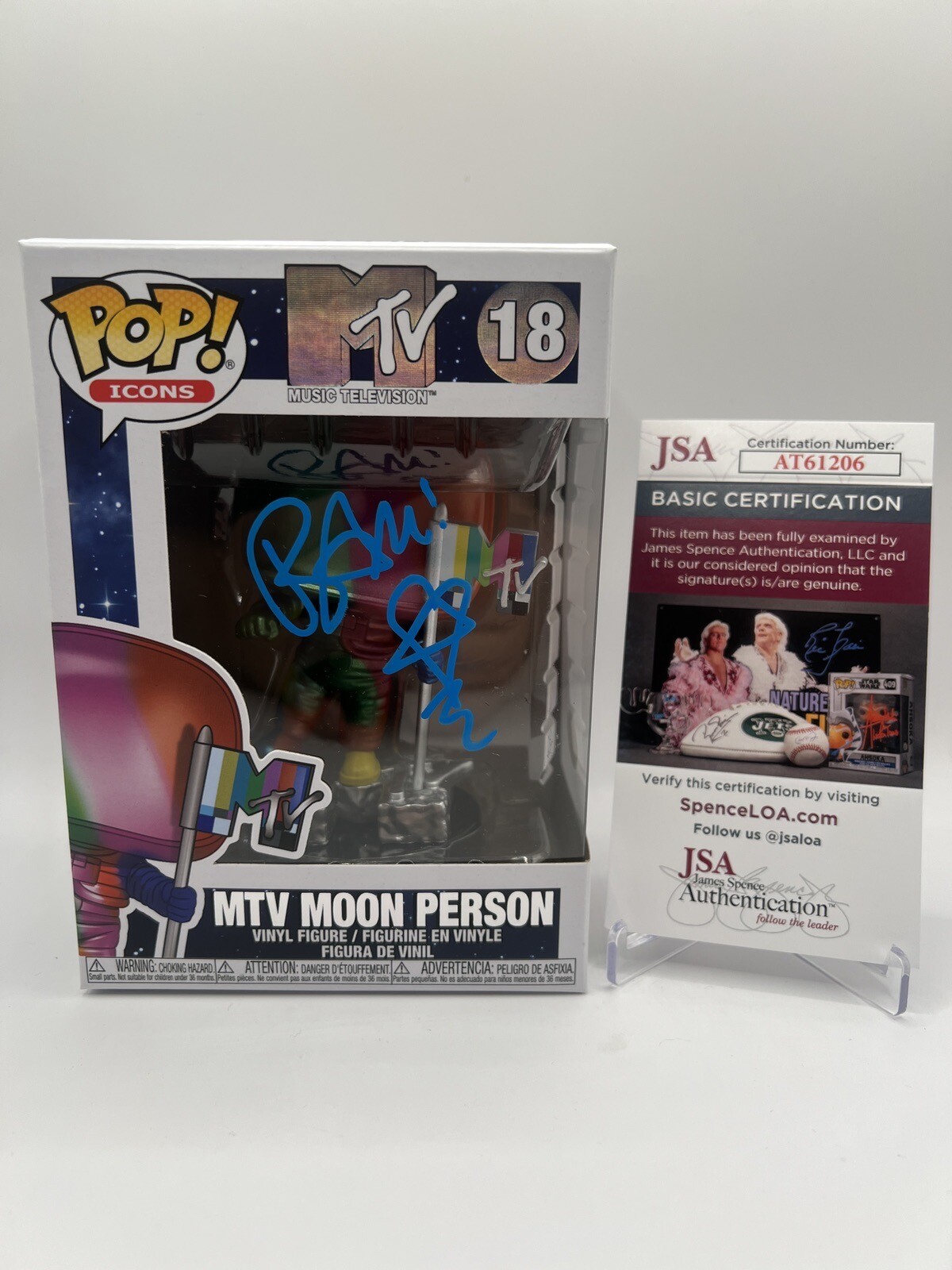 BAM MARGERA SIGNED MTV MOON MAN JACKASS FUNKO POP SKATEBOARDER – JSA COA