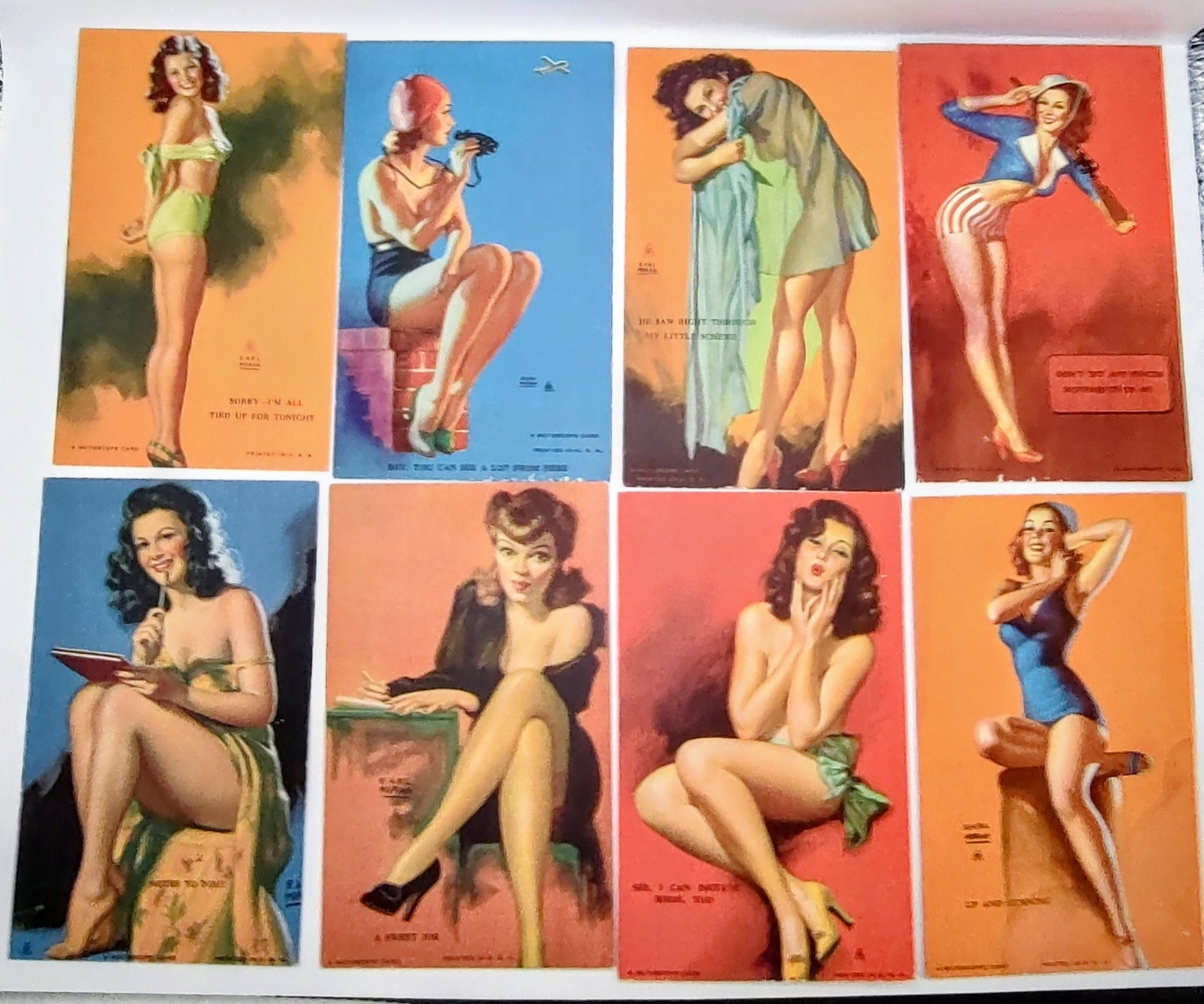 MCM Vintage MUTOSCOPE , Brown & Bigelow Pin-up Cards, Earl Moran 1940’s/X 8