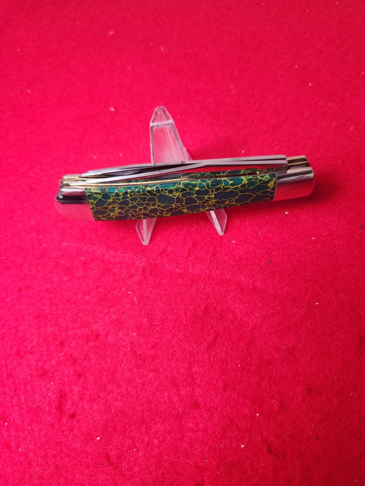 Moore Maker USA 4202 Custom Trapper Knife Arizona Jade NIB
