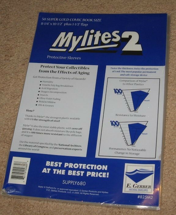 50 E Gerber Mylites 2 Mil Mylar Thick Super Golden Age Comic Book Bags sleeves