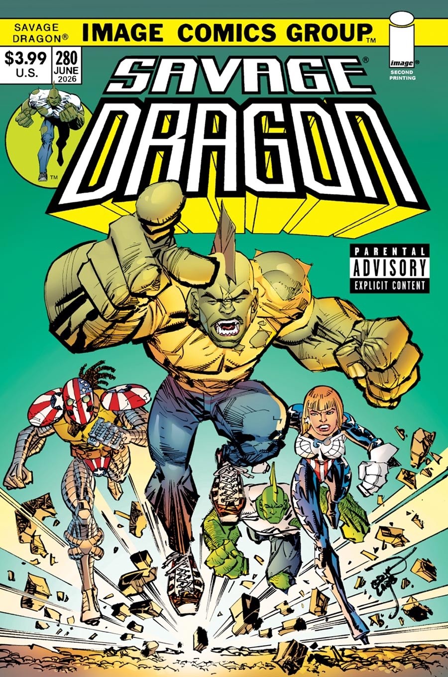 Savage Dragon #280 (2nd PRINT) Erik Larsen Image Comics NM PRE-SALE 8/5/26