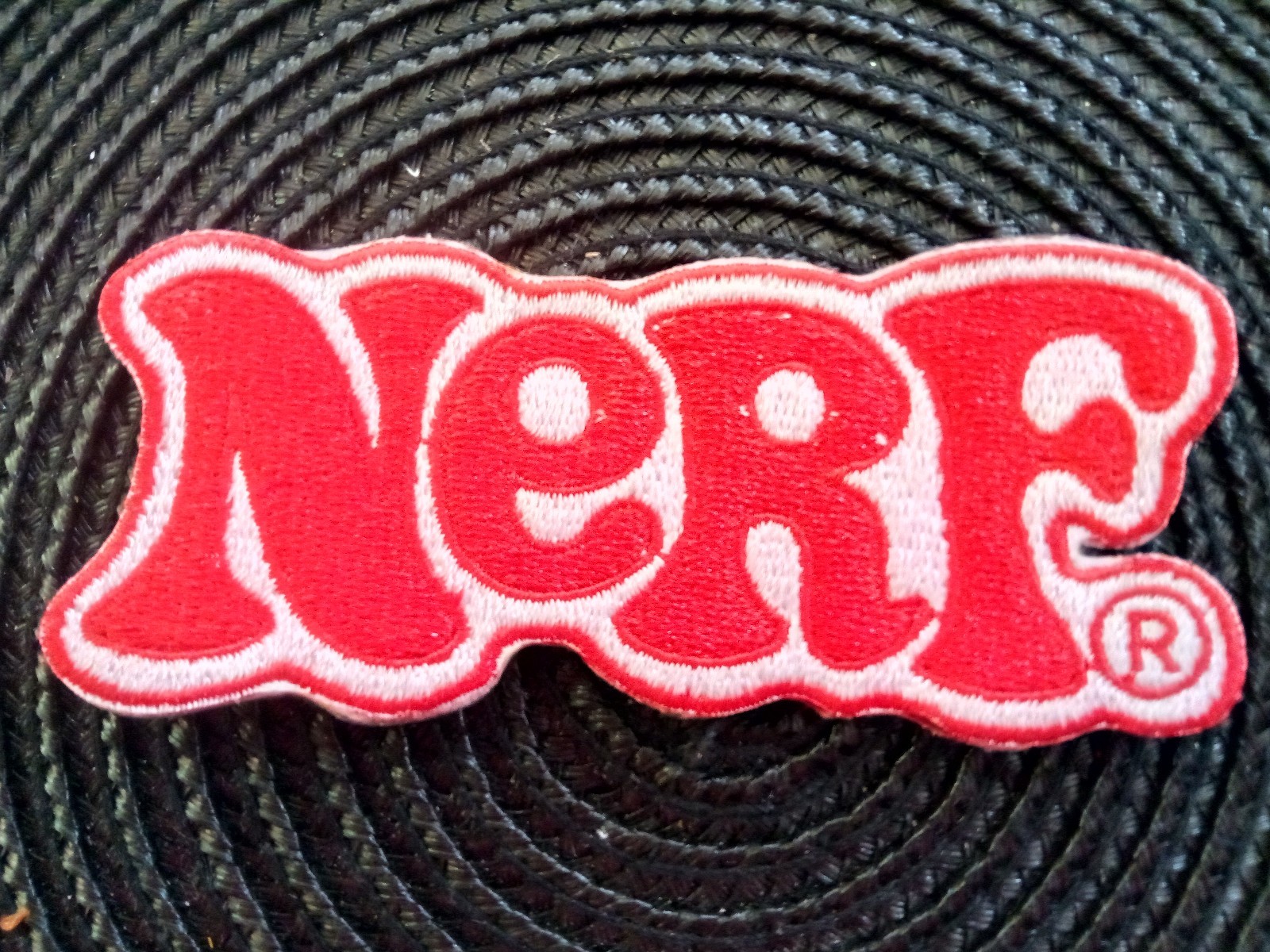 NERF EMBROIDERED IRON on patch 3.25″ X 1.5″