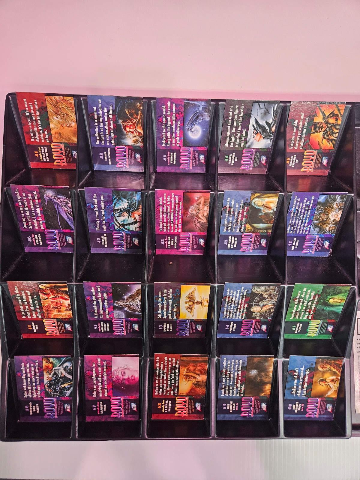 LUIS ROYO SECRET DESIRES COMPLETE BASE SET OF 72 + 6 UNCUT PROMO CARDS SET