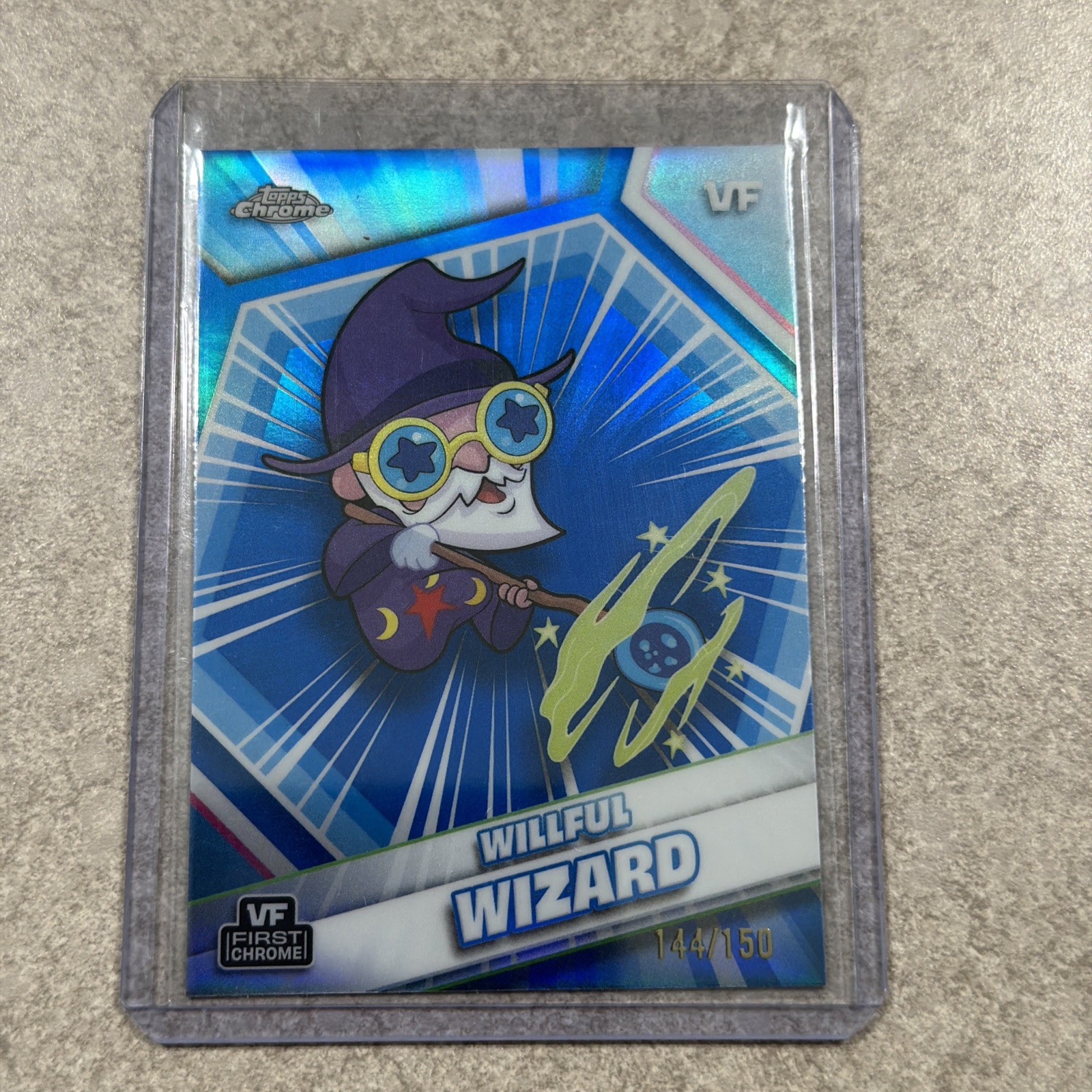 2026 Topps Chrome VeeFriends Willful Wizard BLUE Refractor /150 First Chrome RC