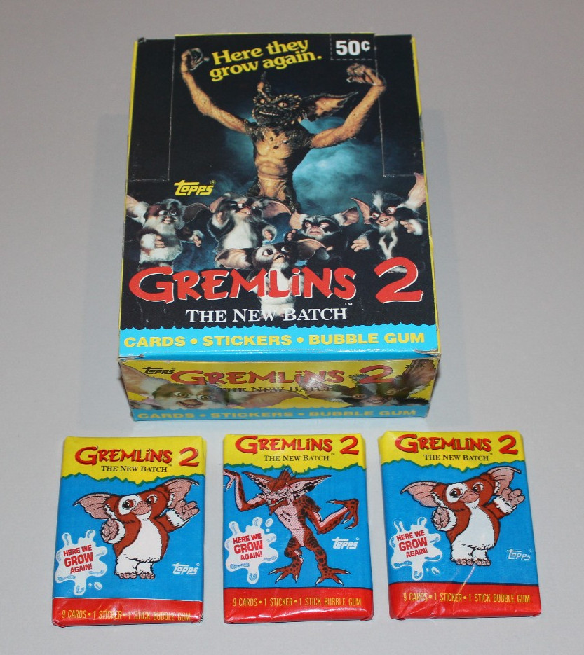 Vintage 80’s 90’s Original Topps Gremlins 2 Cards Display Box + Sealed Packs!!