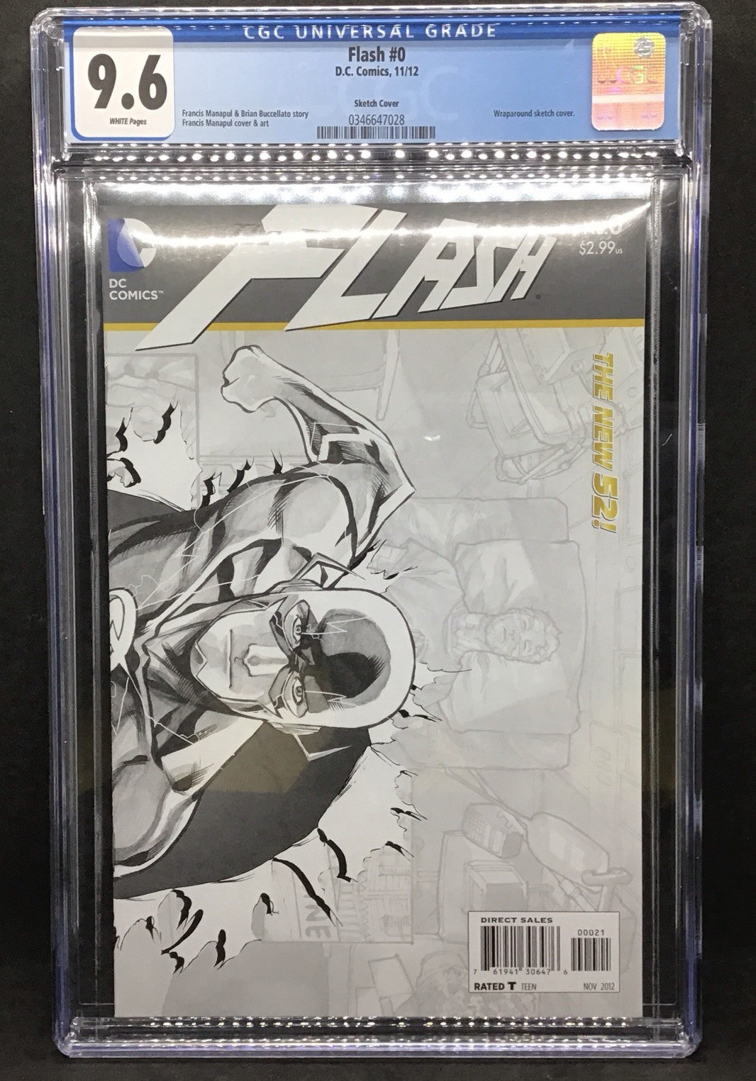 The #Flash #0 CGC 9.6 F. Manipul Cover Variant Art (Wrap-Around) #dccomics