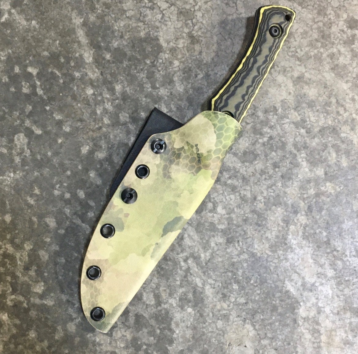 USA custom handmade bushcraft knife fixed blade outdoor hunting knife G10 kydex