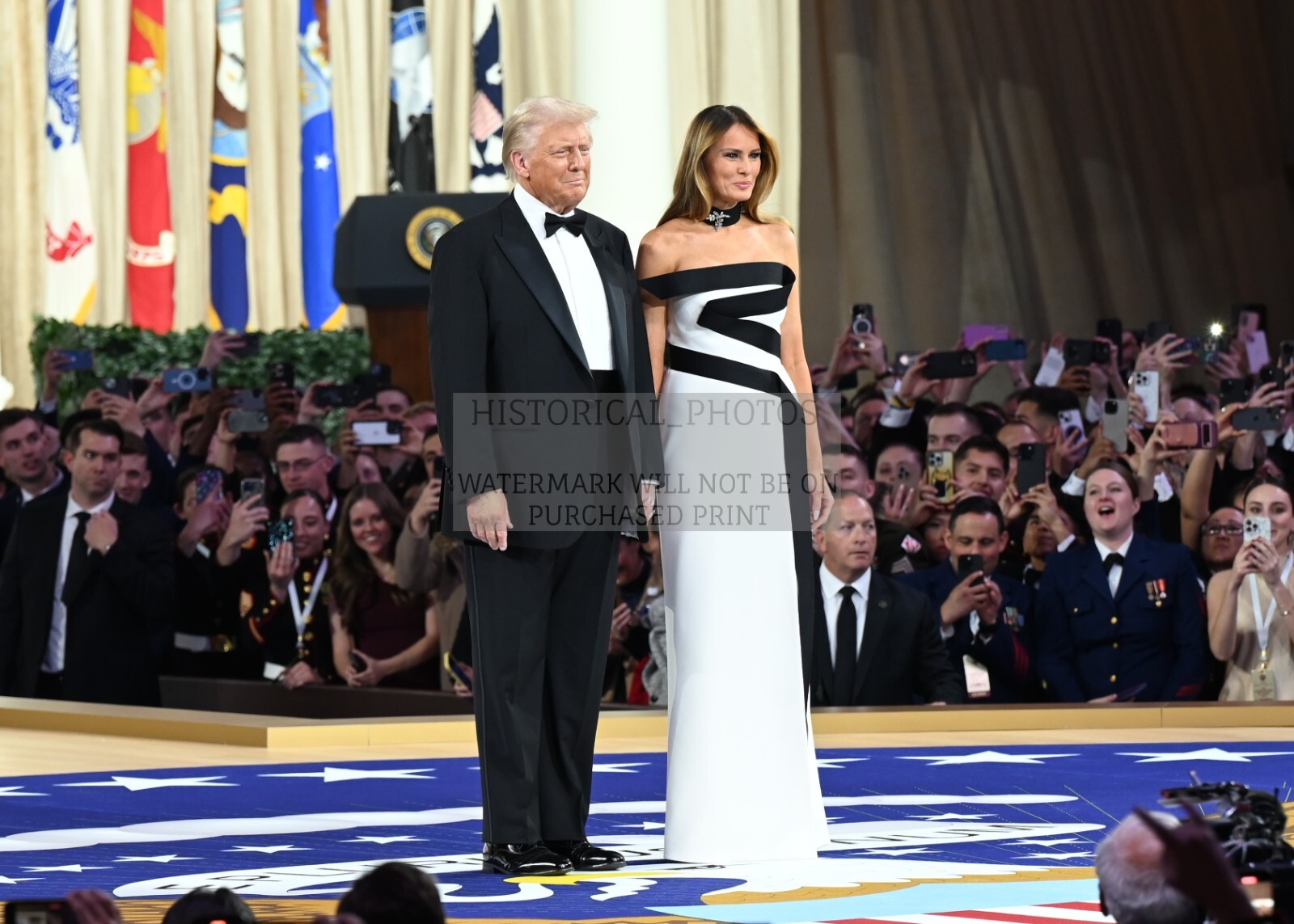 PRESIDENT DONALD TRUMP & MELANIA INAUGURAL BALL DANCE 2025 5X7 PHOTO