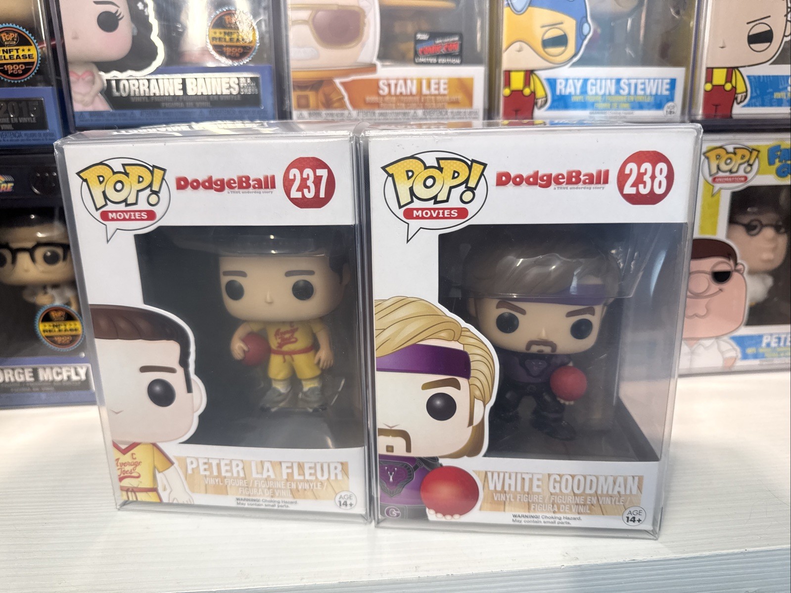 Dodgeball Funko Pop Lot Of 2 With 238 White Goodman & 237 Peter La Fleur