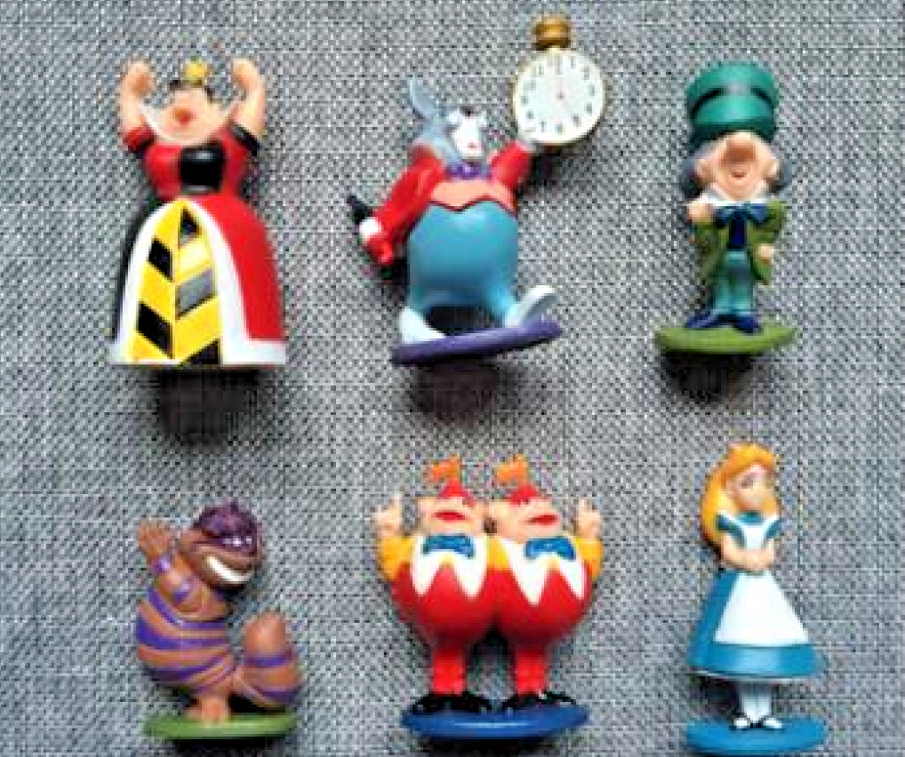 ALICE IN WONDERLAND- “6 PIECE FIGURE SET” -PVC- NEXT DAY SHIPPING