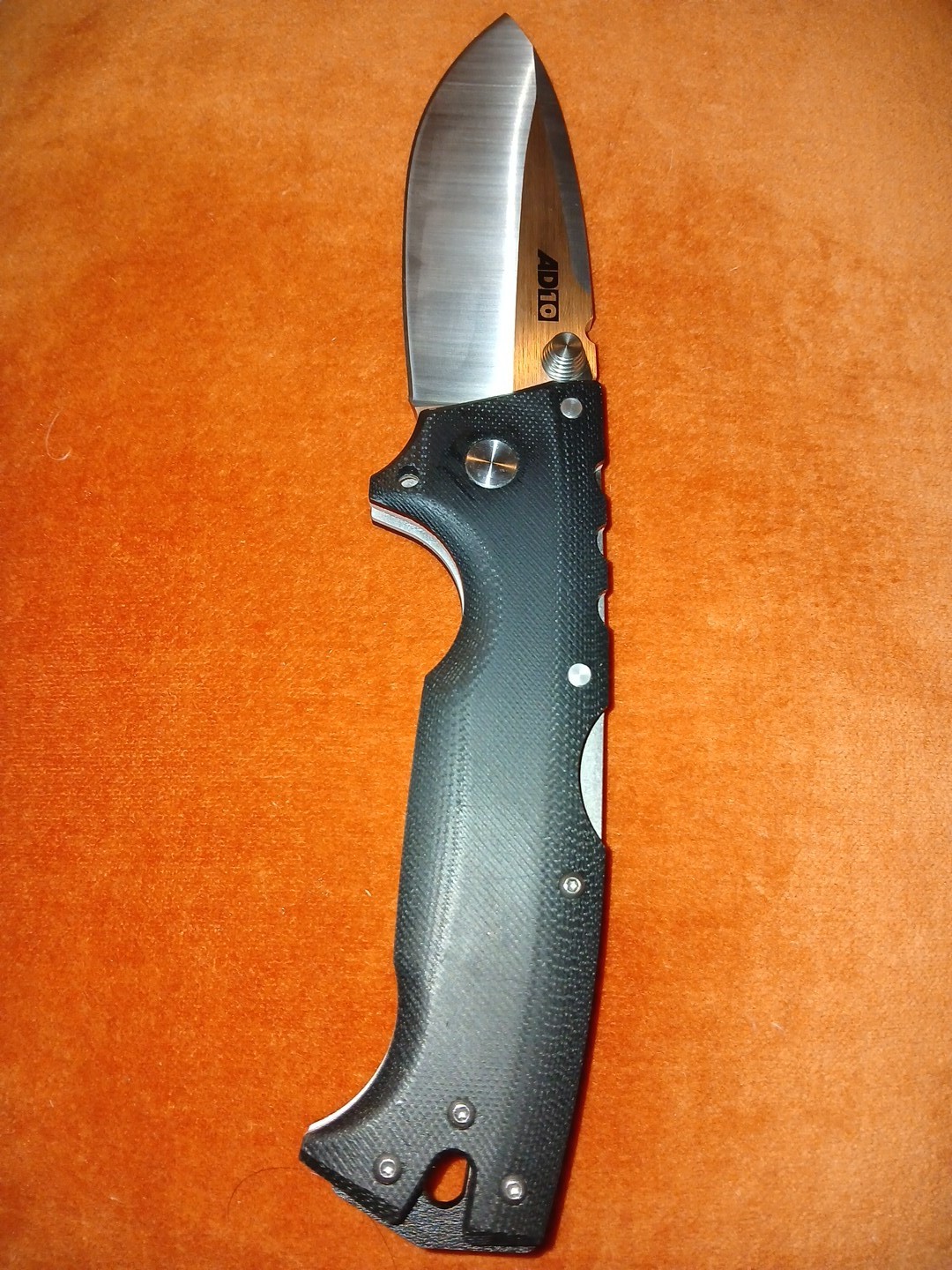 Cold Steel AD-10 Lockback Folding Knife 3.5″ S35VN Steel Blade, Black G10 Handle