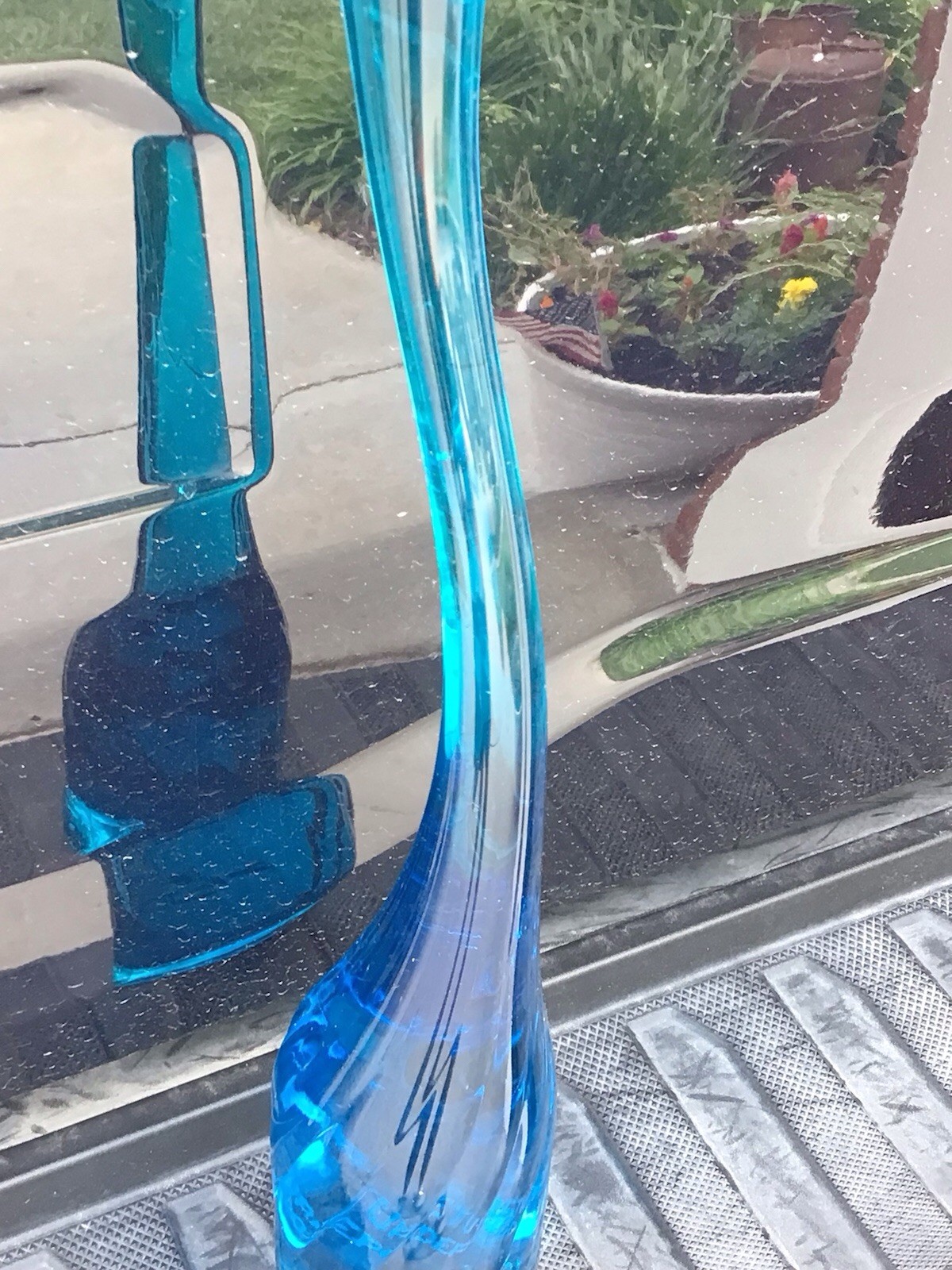 Vintage 20” Tall Pepsi Stretched Glass Soda Bottle Art Fair Carnival Prize 16 Oz