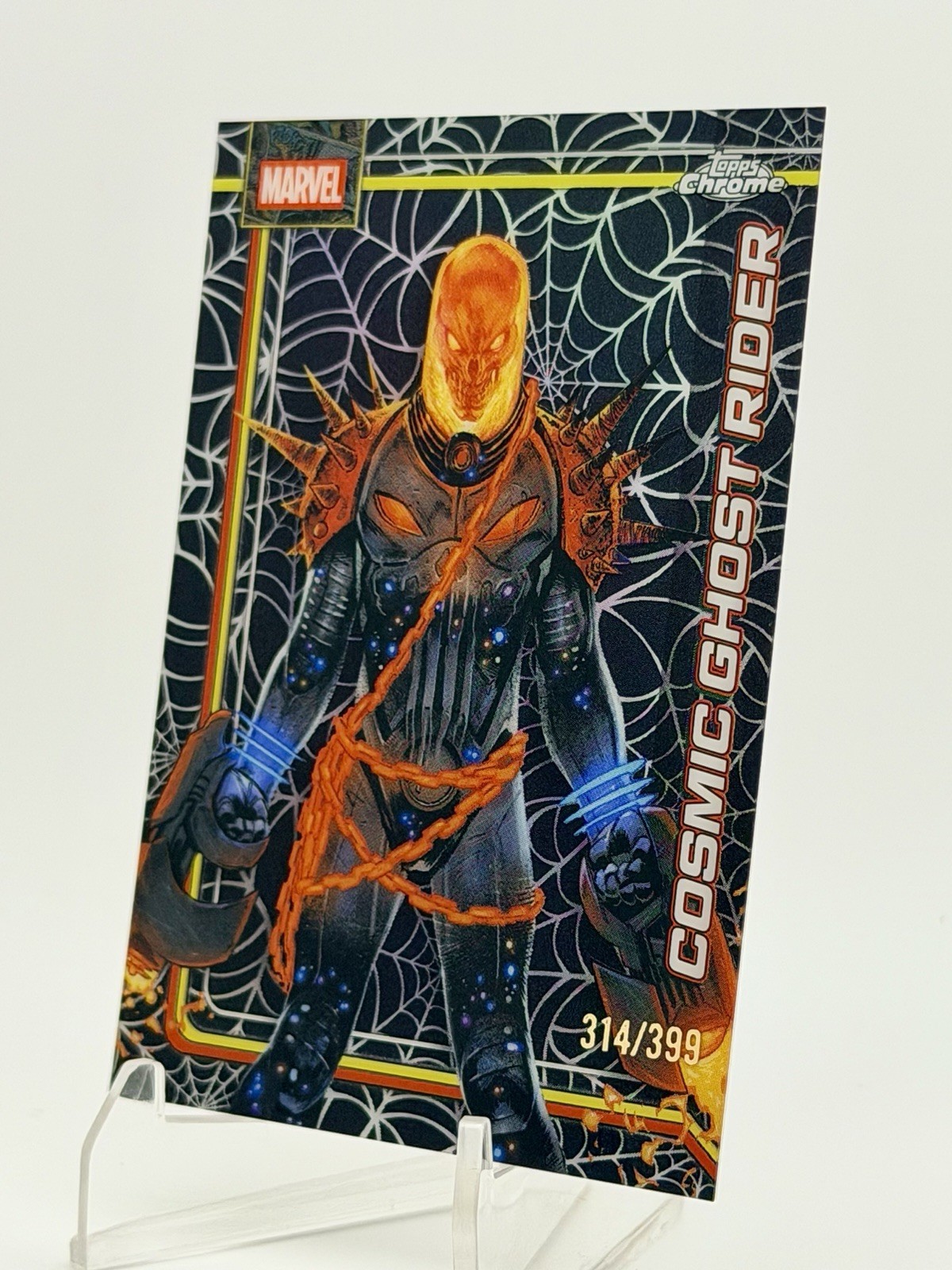 2026 Topps Chrome Marvel Cosmic Ghost Rider /399 Spider Web Refractor #108