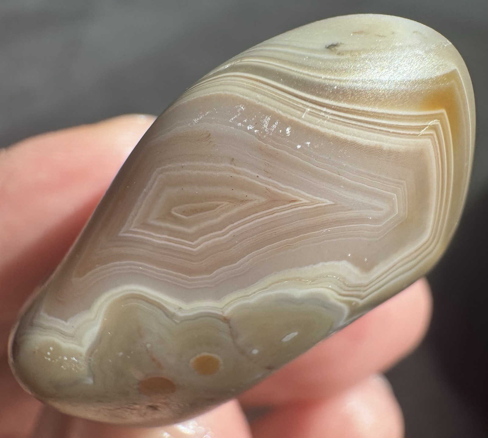 Full Pattern 🔥 Grey and White Tumbled Lake Superior Agate 0.69 Ounces