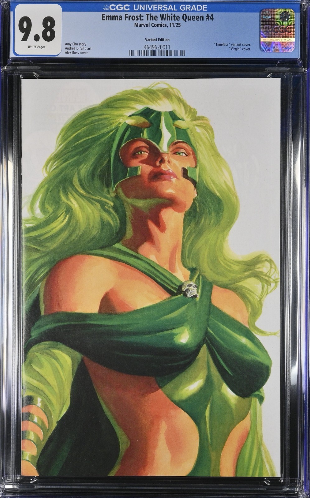 Emma Frost: The White Queen #4 Alex Ross “Timeless” Virgin Variant Cover CGC 9.8
