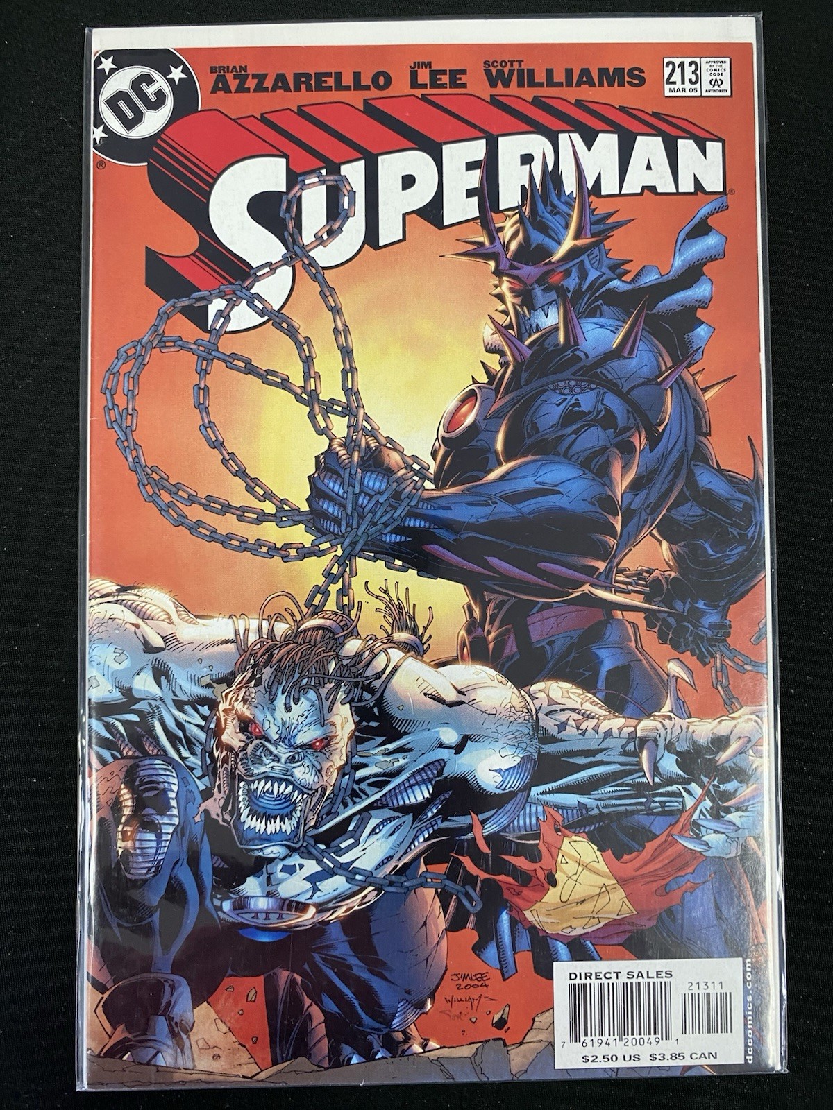SUPERMAN 213 DC 2005 JIM LEE BRIAN AZZARELLO CLARK KENT LOIS LANE GENERAL ZOD