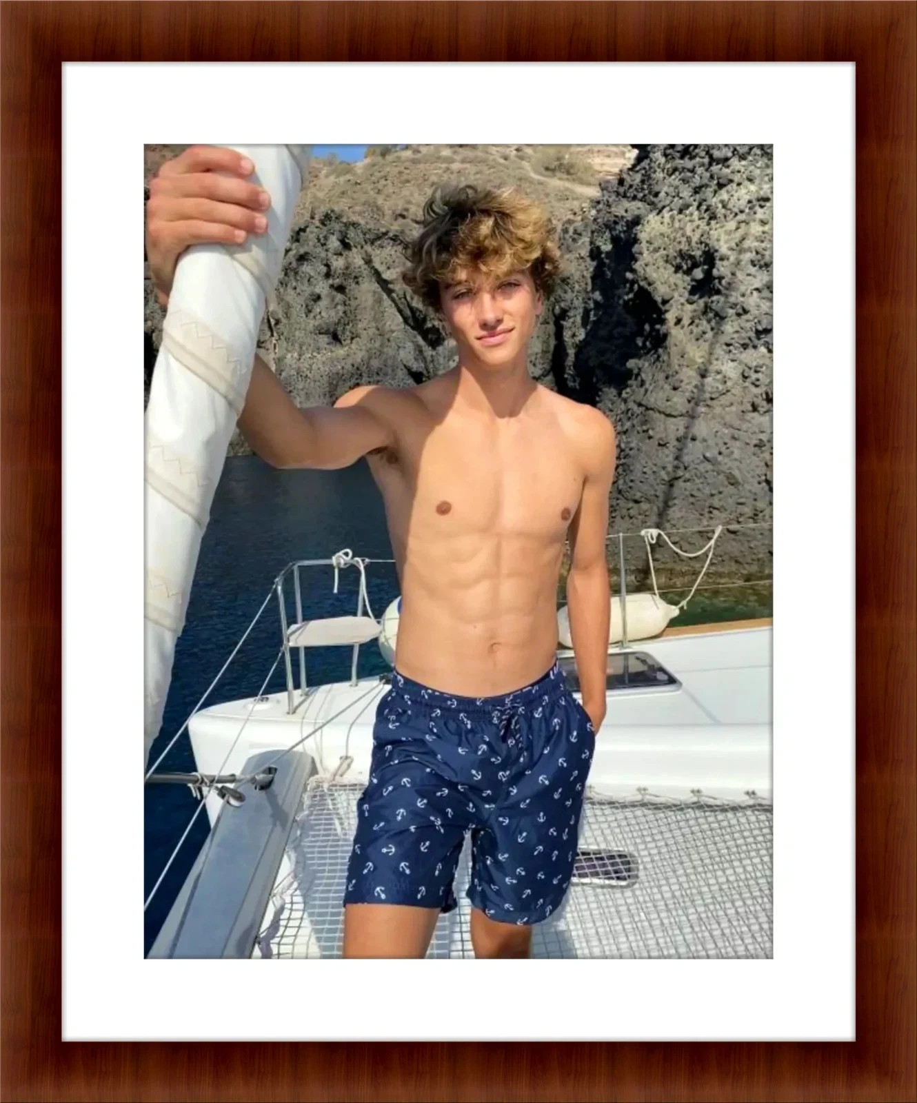 Gavin Casalegno Shirtless 8.5 x 11 Candid Color Unframed Collectable Photograph
