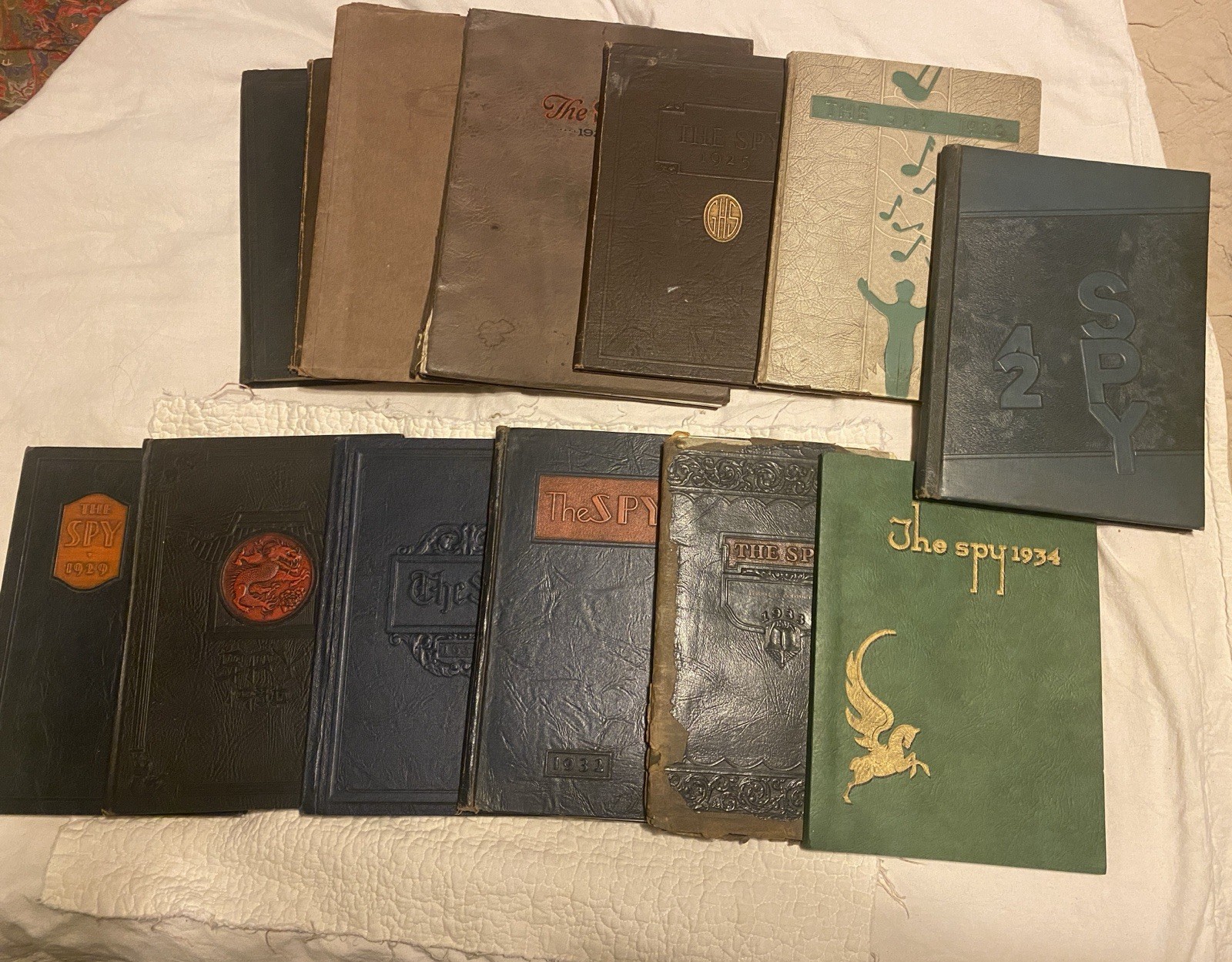 11 Vintage Galion Ohio Spy Yearbooks 1929-34 Plus 1914, 22 ,25 ,36 & 42