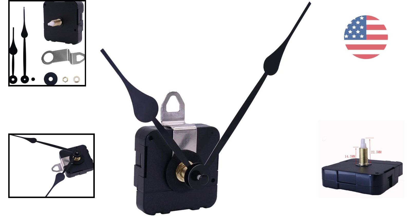 LoveinDIY HR1688 Wall Clock Movement Set – Includes Hands & Easy Assembly