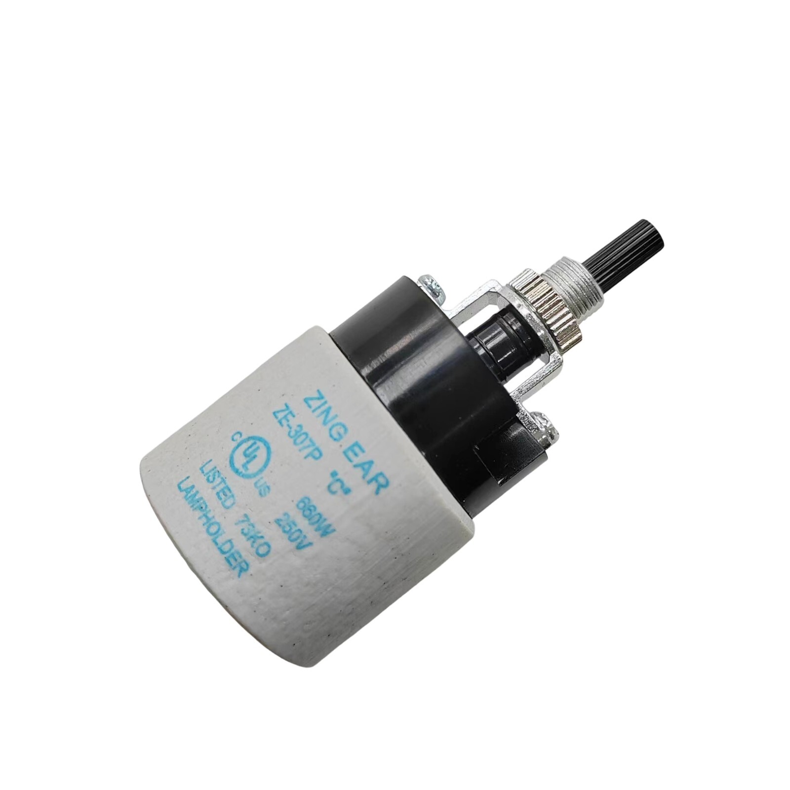 ZE-307P Turn Knob Rotary Bulb Lamp Socket Replacement Switch E26 E27 – On Off