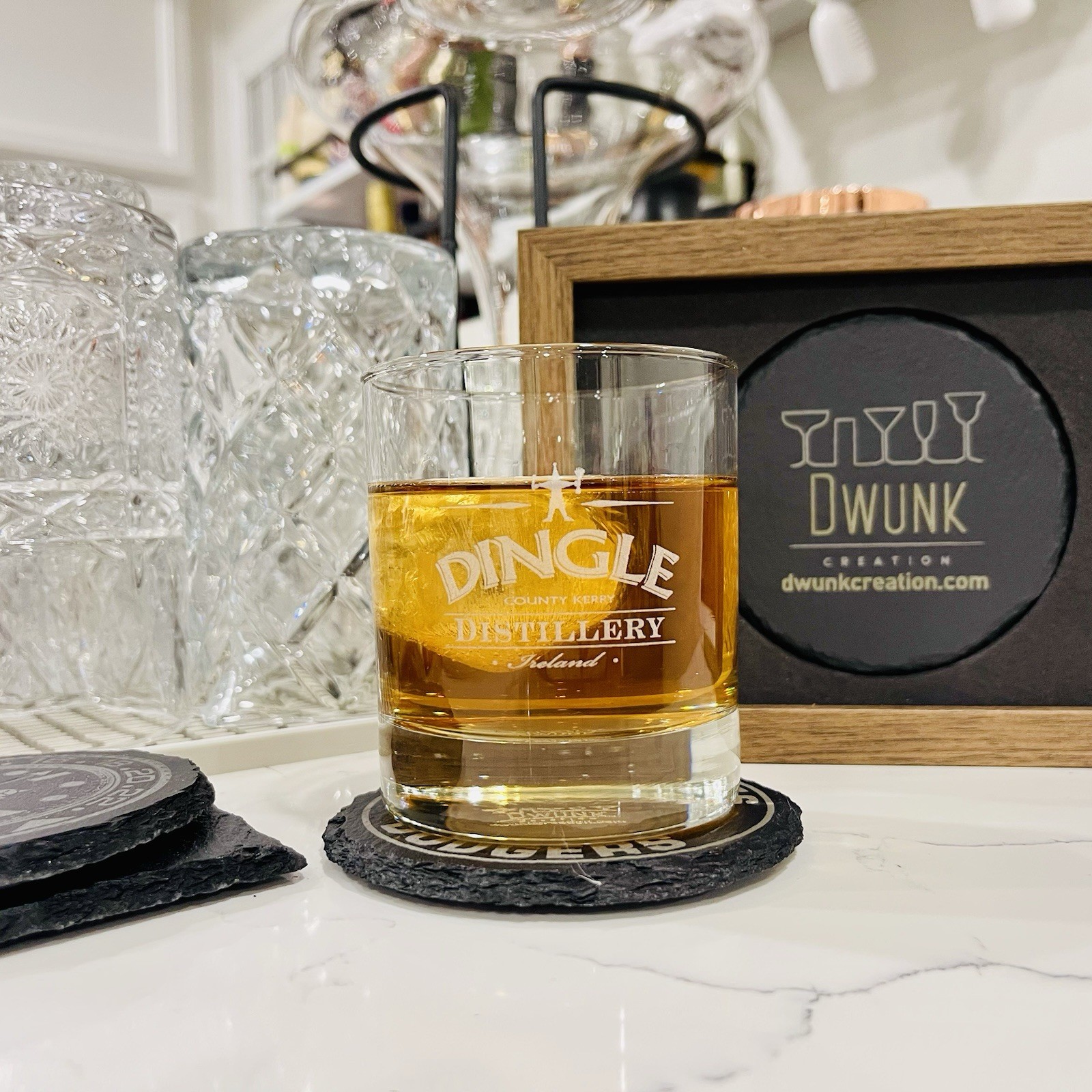 Custom Engraved Dingle Distillery Whiskey Glass – 11 oz Standard Rocks Glass