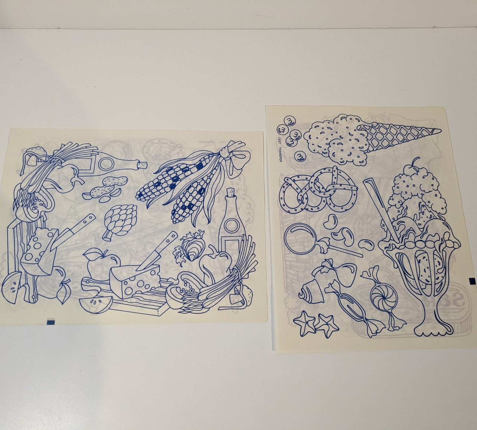 Vintage Iron Transfer Lot, Food and Drink Theme Iron-On Individual Pattern Lot