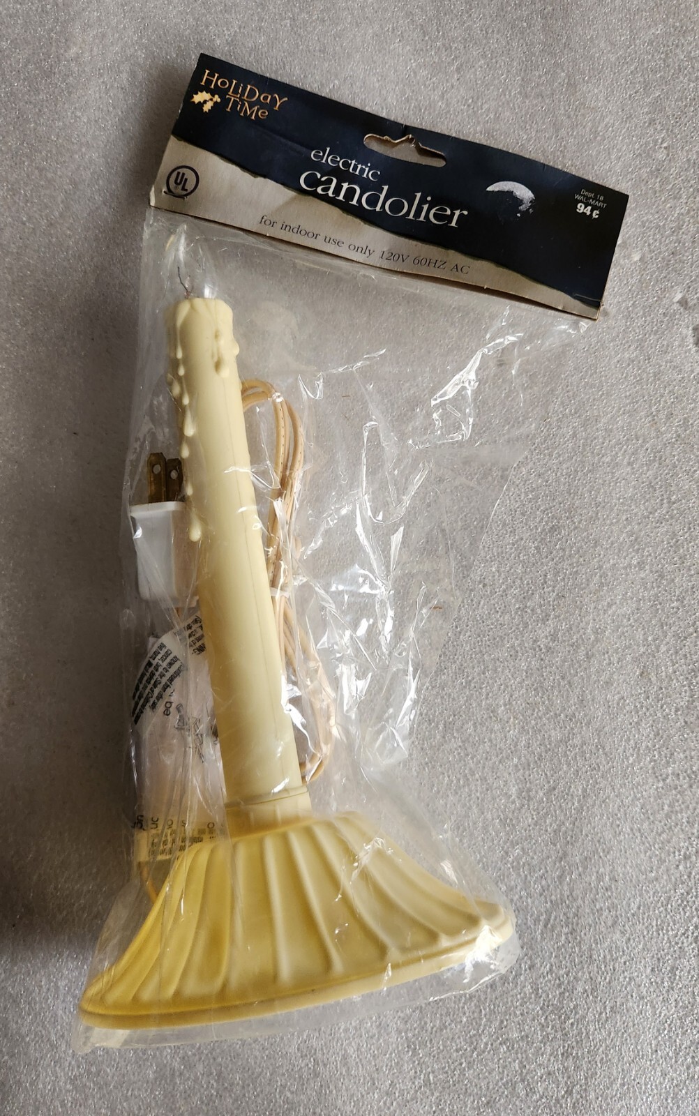 Christmas Plug-in Plastic Candle from Electric Candolier Holiday Time