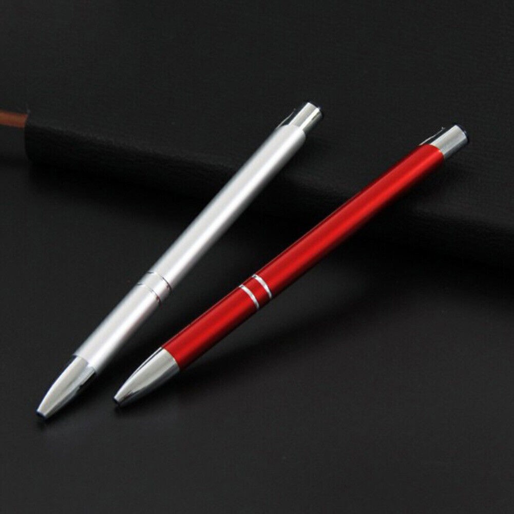 Luxury Full Metal Ballpoint Pen 1mm Black Ink Gel Office Writing Stationery Gift