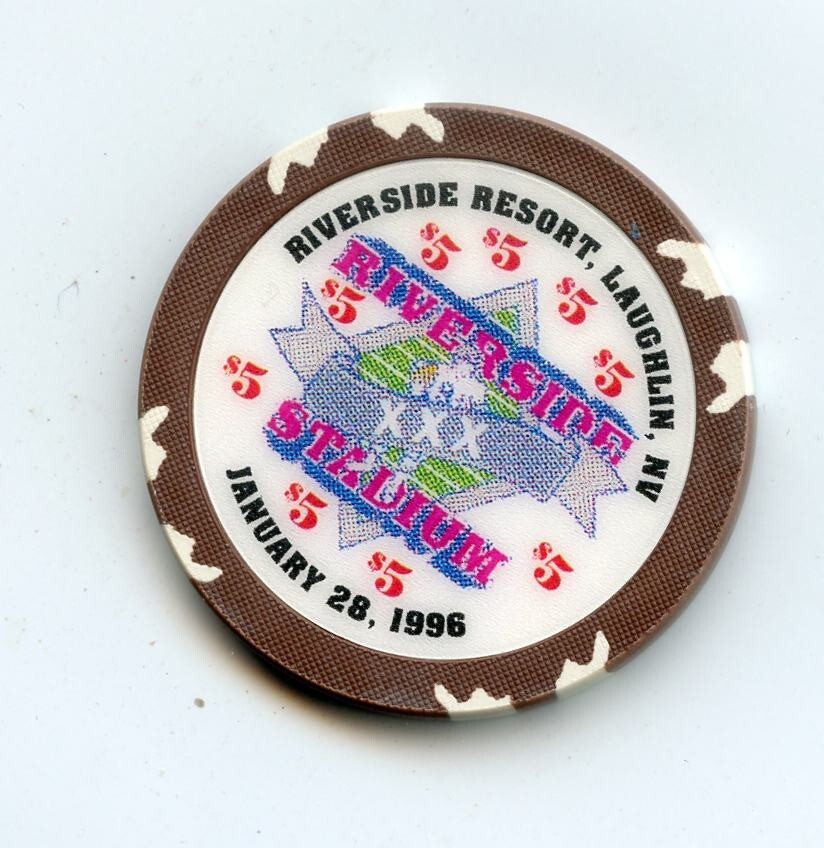 5.00 Chip from the Riverside Casino Laughlin Nevada Football