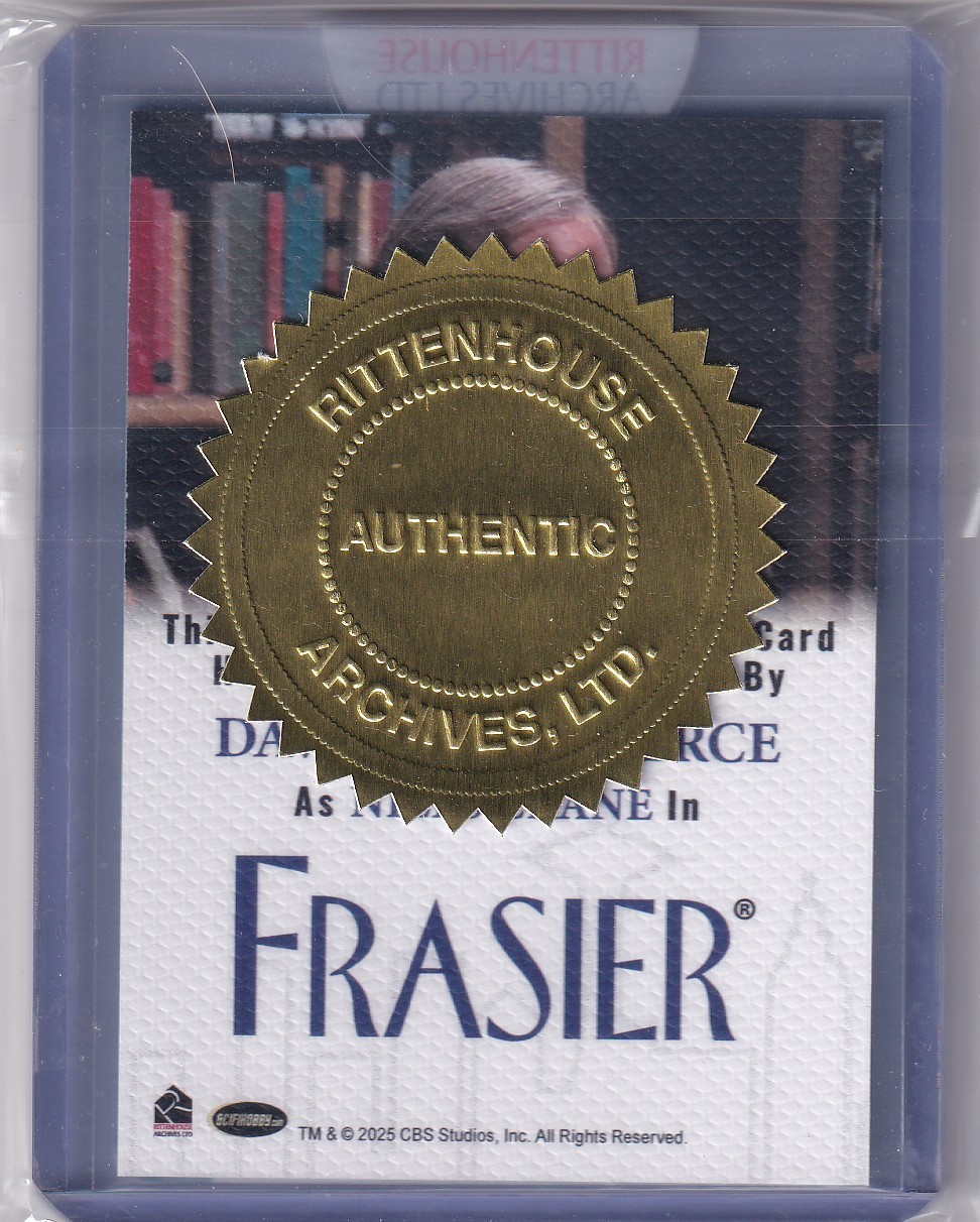 2026 Frasier David H. Pearce + Peri Gilpin Canvas Autograph Card + Signed Plate