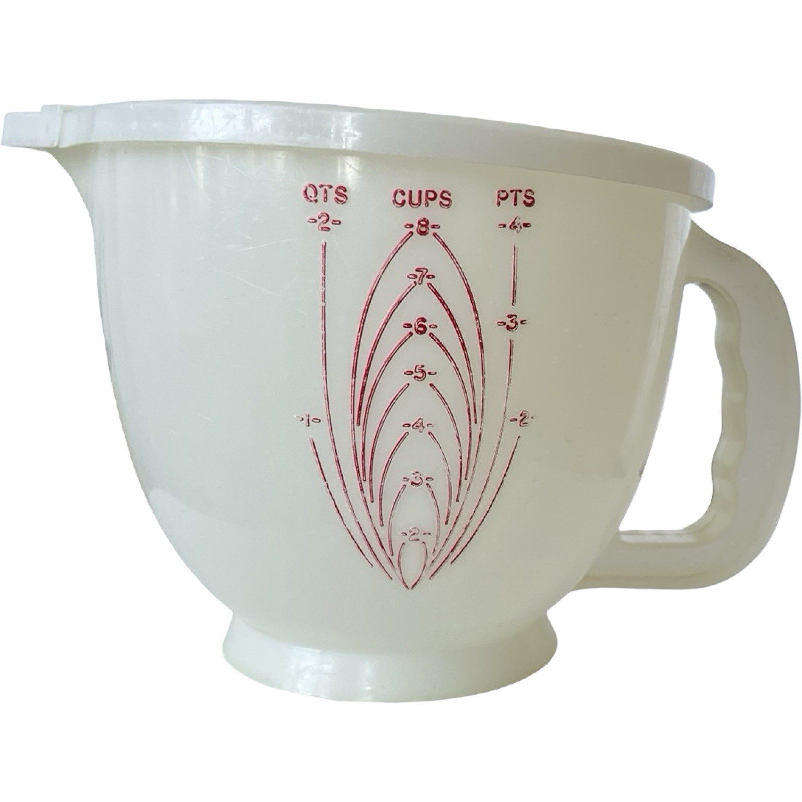 Vintage Tupperware Mix N Store Measuring Pitcher 8 Cup 2 Quarts w/Lid Spout