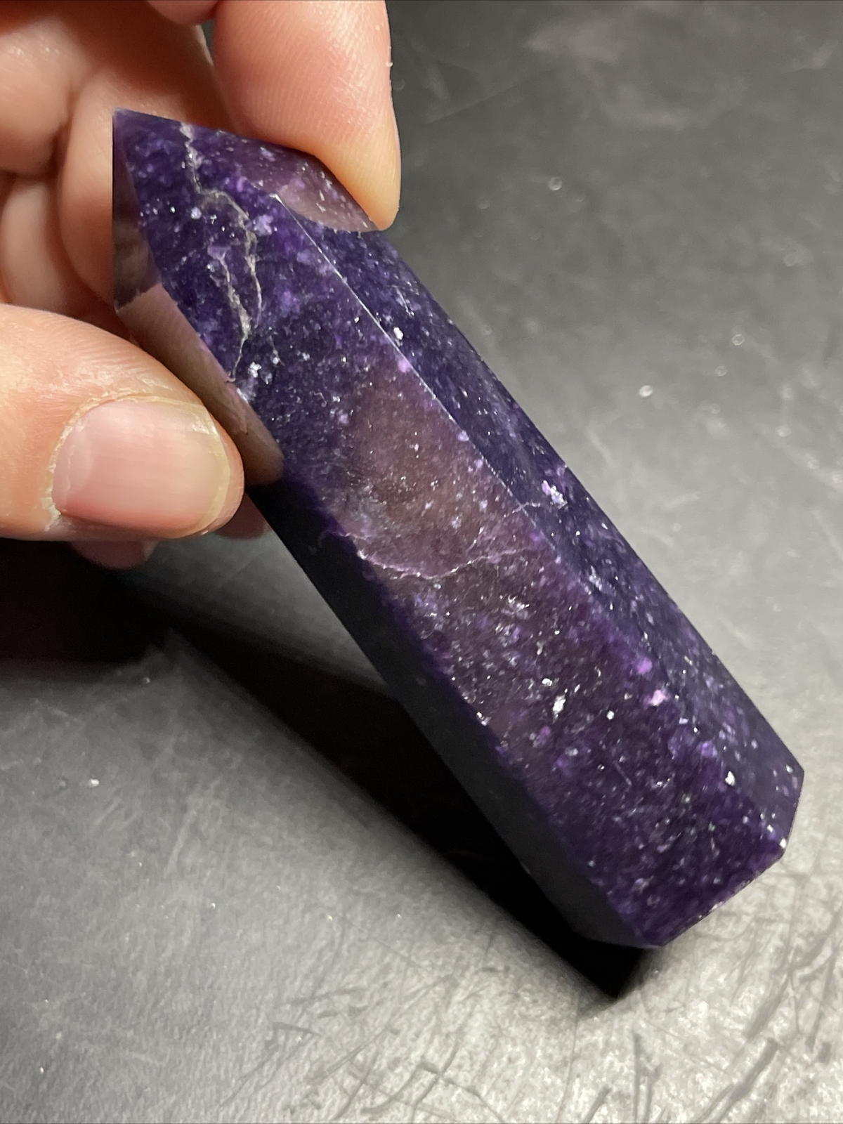 Lepidolite Tower Point 3.23in 73g