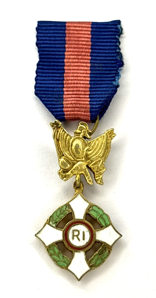Italy Miniature Military Order of Savoy 800 Silver Gilt Enamel Original