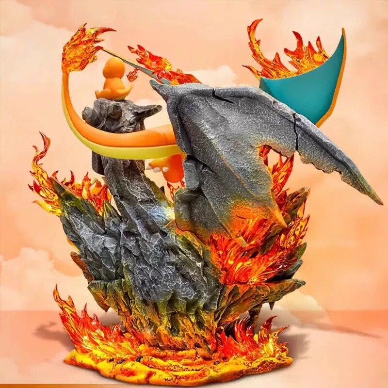 Charizard Fire Series Animation Figure Ornament Gift Purple PVC in Stock New 1PC