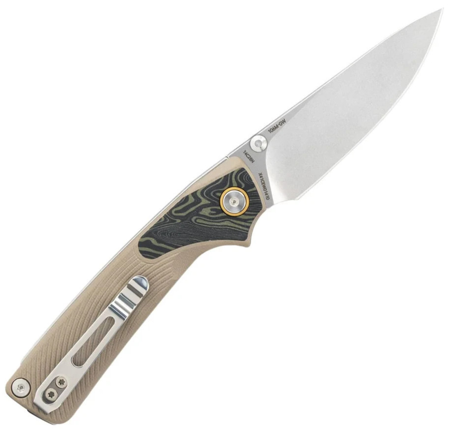 SRM Knives Dome Slipjoint Folding Knife 3″ 14C28N Sandvik Steel Blade G10 Handle