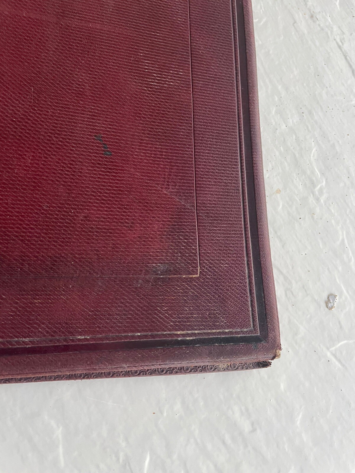 Antique Document Holder – Philadelphia 1876 Armory Gilt Bronze on Leather