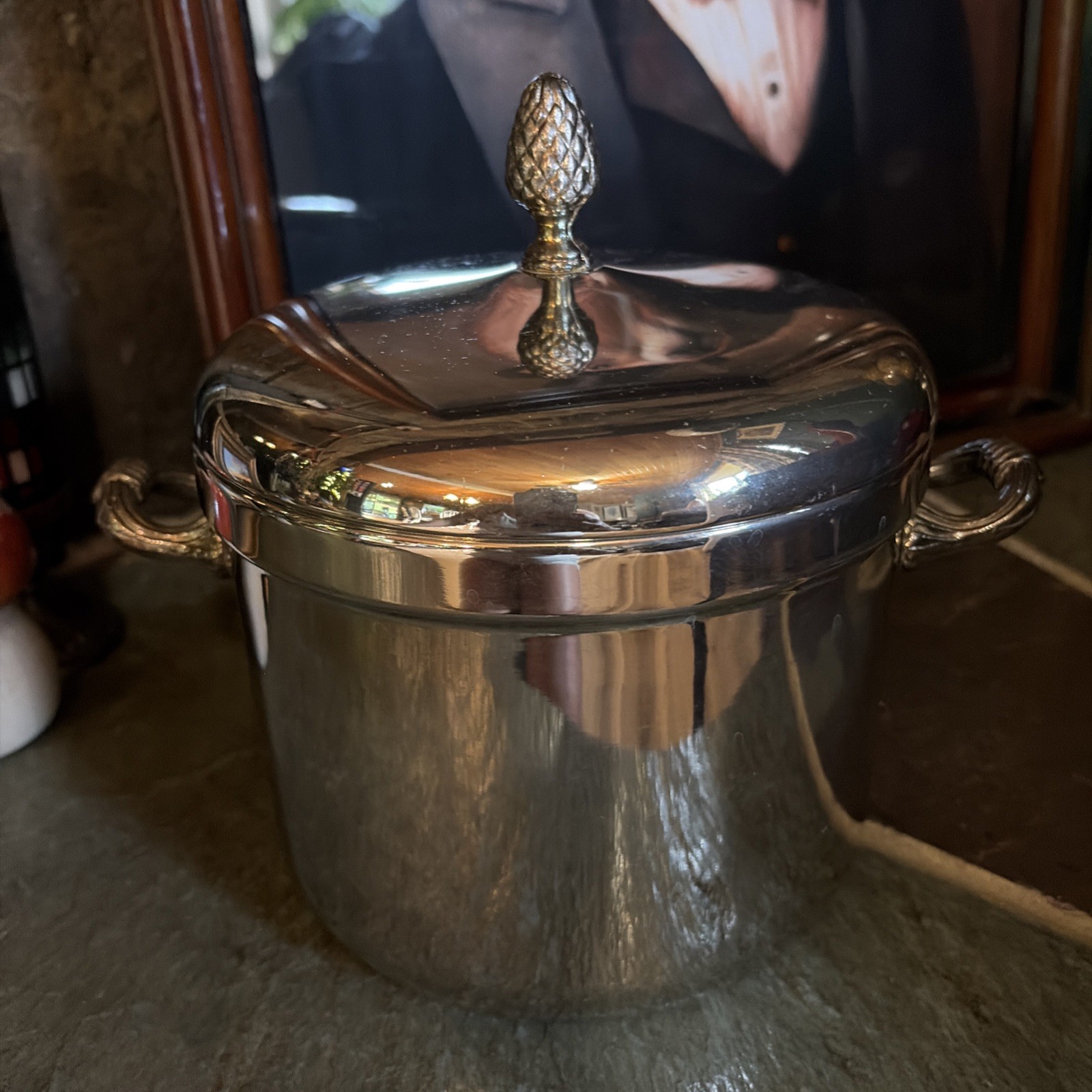 Silver Plated Insulated Ice Bucket with Lid, Barware Set – Vintage