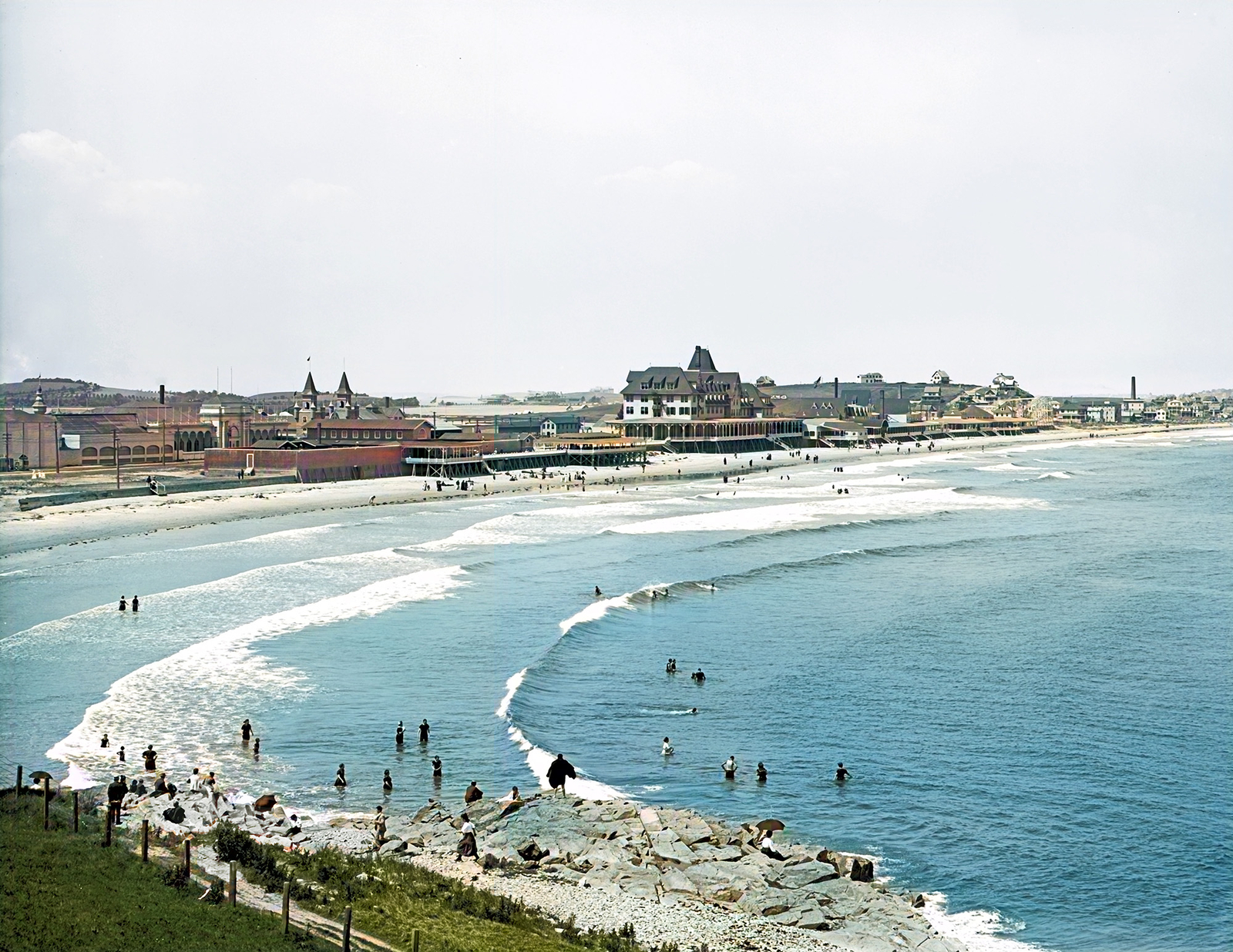 1910’s Nantasket Beach MA Vintage Print Old Print 8.5″ x 11″ Reprint Colorized